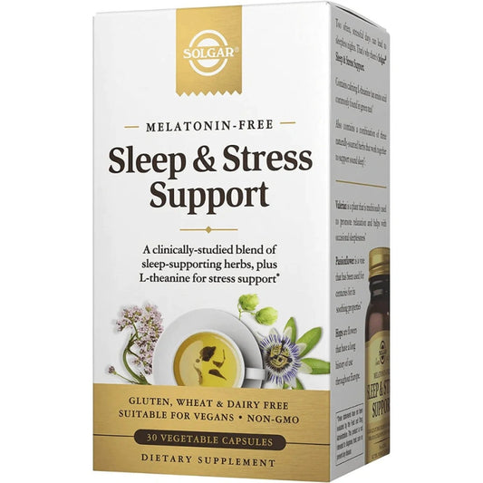 Solgar Sleep & Stress Support, 30 Vegetable Capsules, Support Sound Sleep