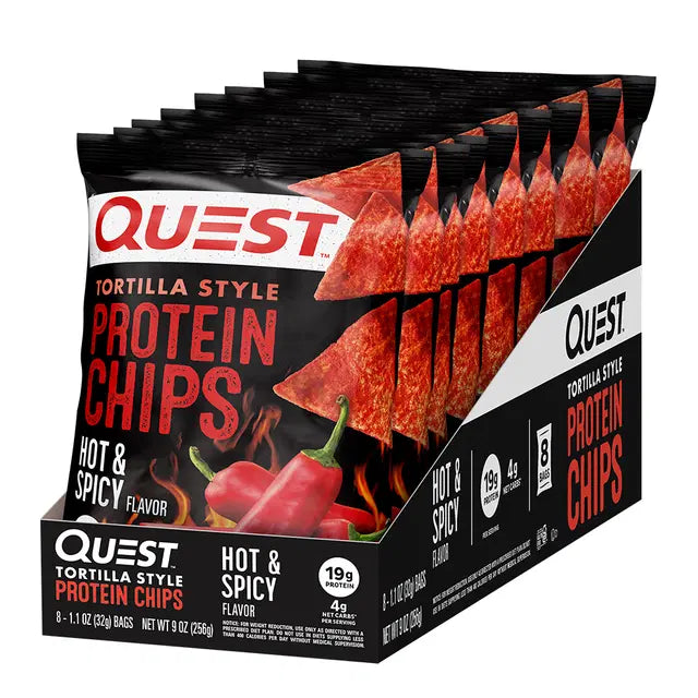 Quest Nutrition - رقائق بروتين على شكل تورتيلا - علبة من 8 قطع